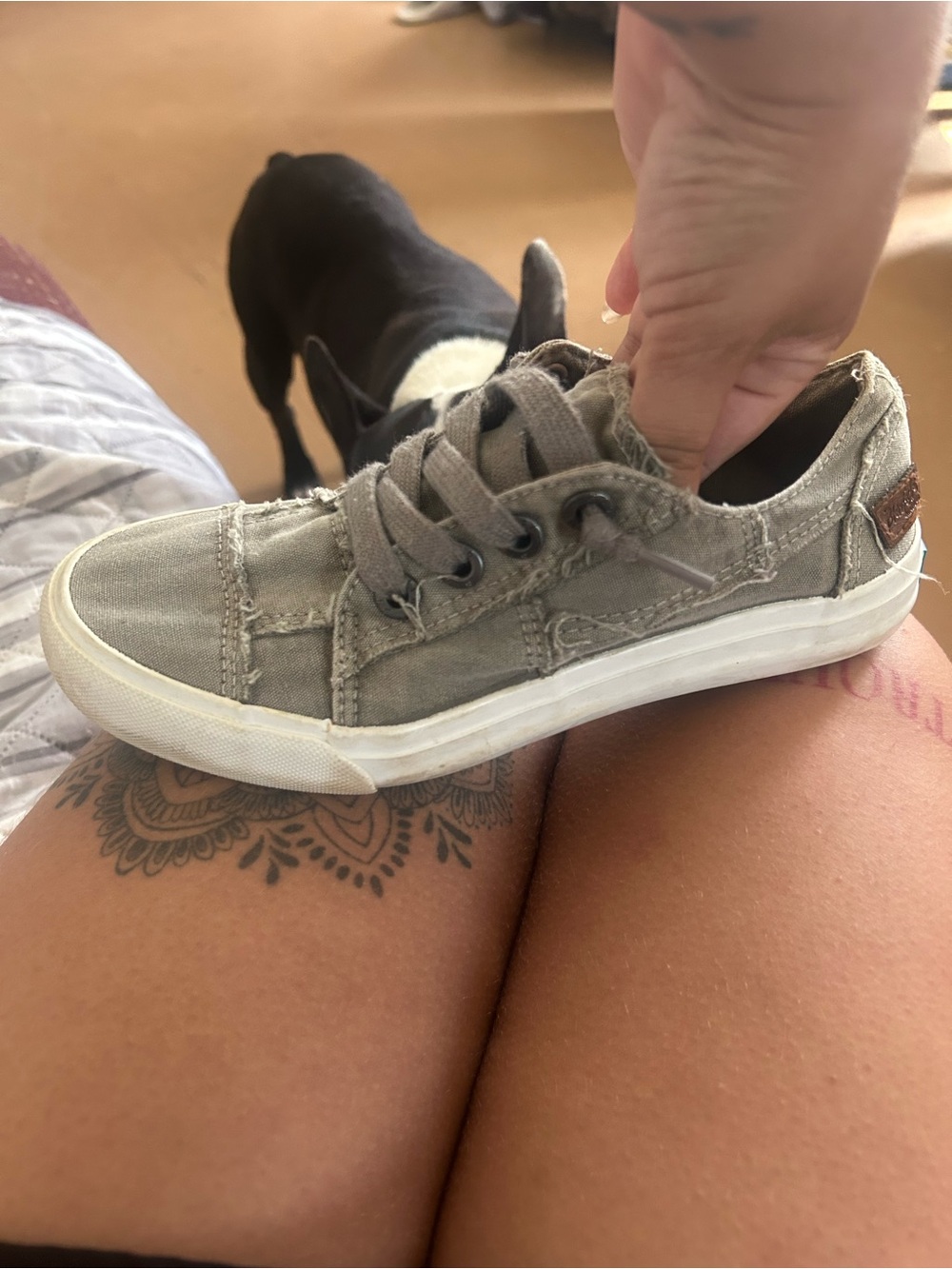 Blowfish Gray Canvas Espadrille-Style Casual Sneaker